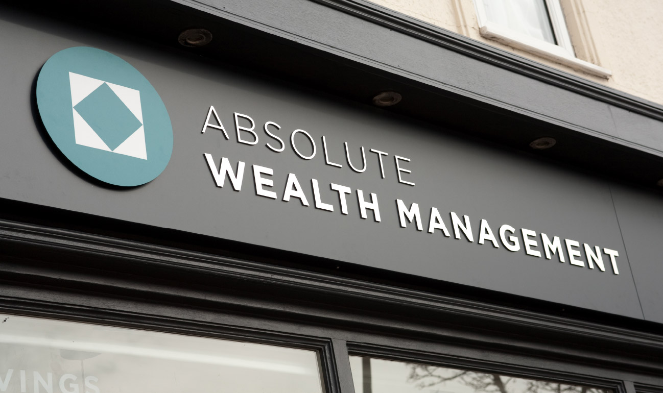 Absolute Wealth Management Logo Signage