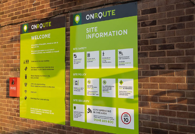 Onroute Truckstops Site Signage Design